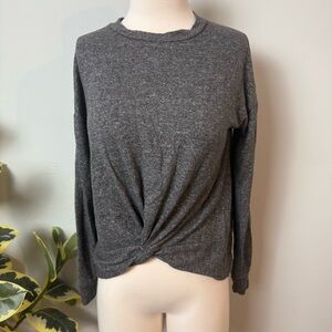 HIPPIE ROSE Gray Long Sleeve Top ~ Small